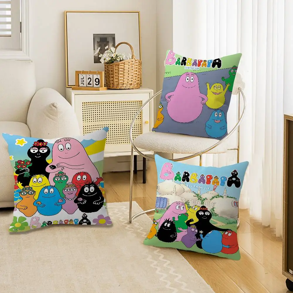 Halo Barbapapa Theme Pillow Anime Pillow Sofa Bed Head Pillow Cover Cushion Cover 45x45 cm Fashion