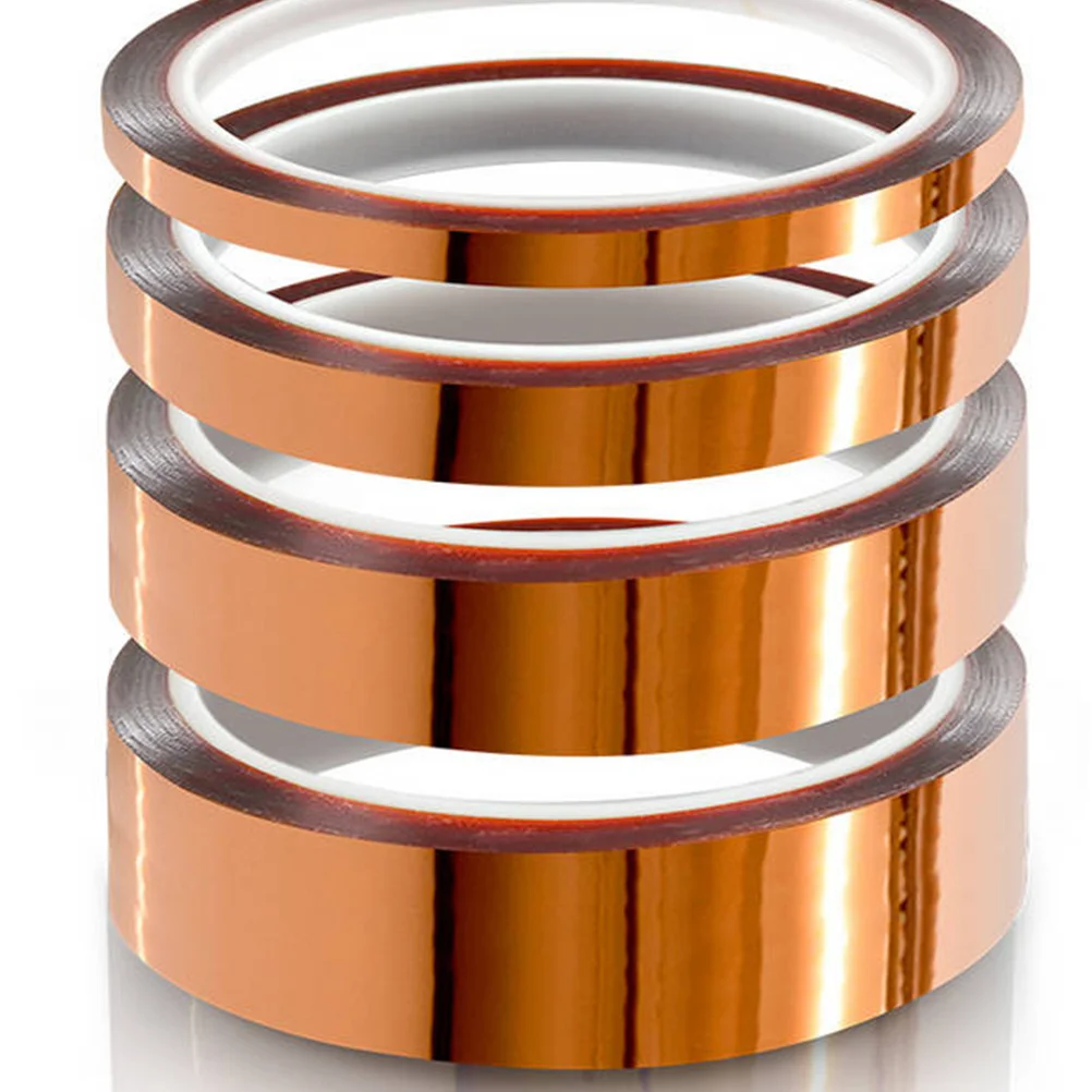 

4 Rolls High Temperature Double Sided Tape Lightweight Easy to Use for Electronic Equipment Display Touch Screen Protection Heat