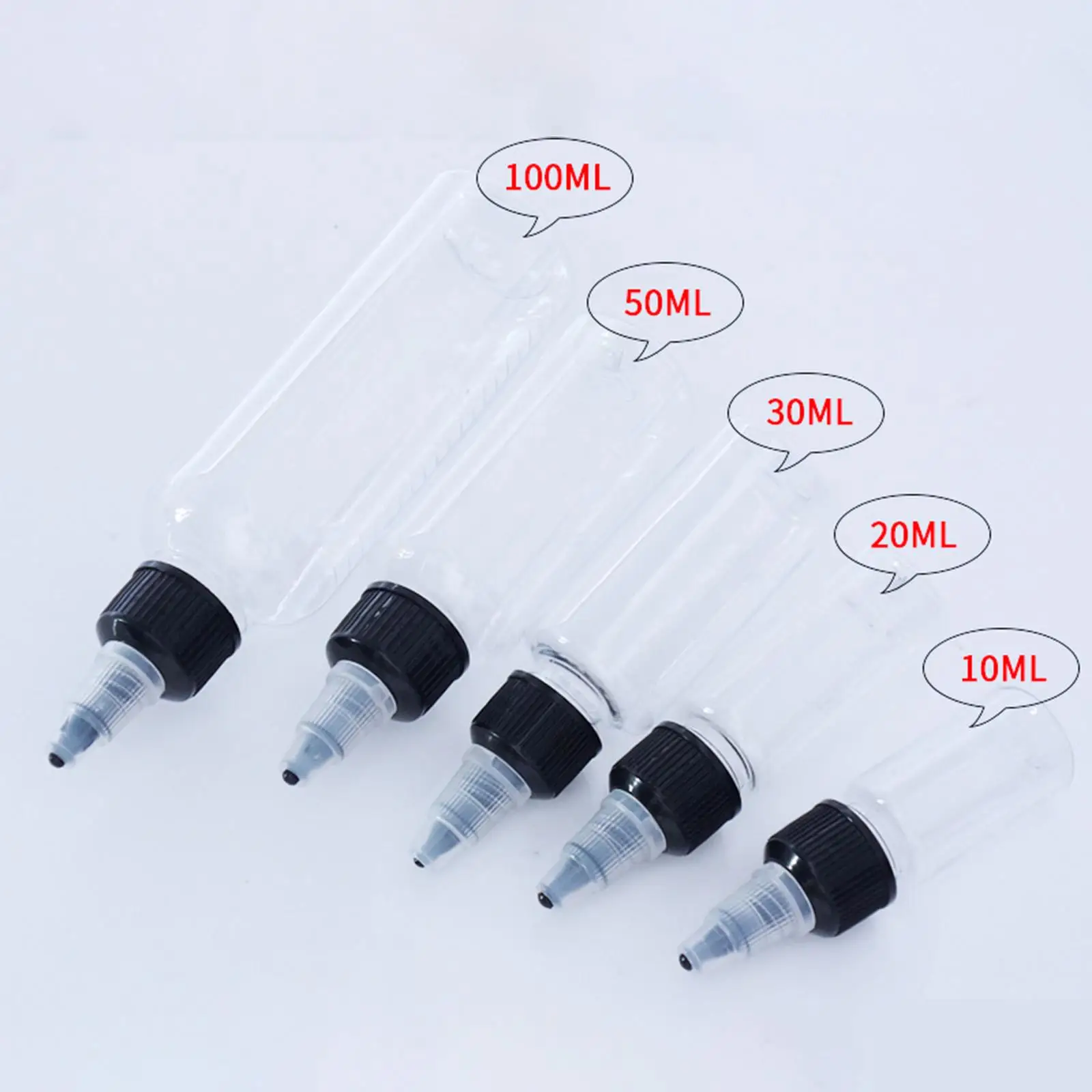 5 Pieces Paint Empty Bottle Pointed Dispenser Leak Sample Bottles for ink Liquids