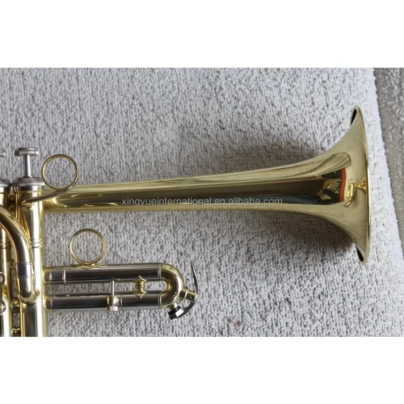 Professional Eb Key Trumpet for Beginners, Students, Band & Orchestra, Brass Instrument with Case, Mouthpiece and Gloves