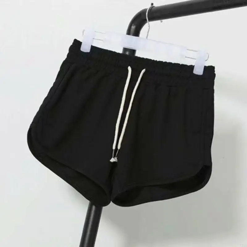 

77HE женские летние шорты для йоги для тренировок, подол с дельфином, завязка на талии, шорты для фитнеса, однотонные спортивные