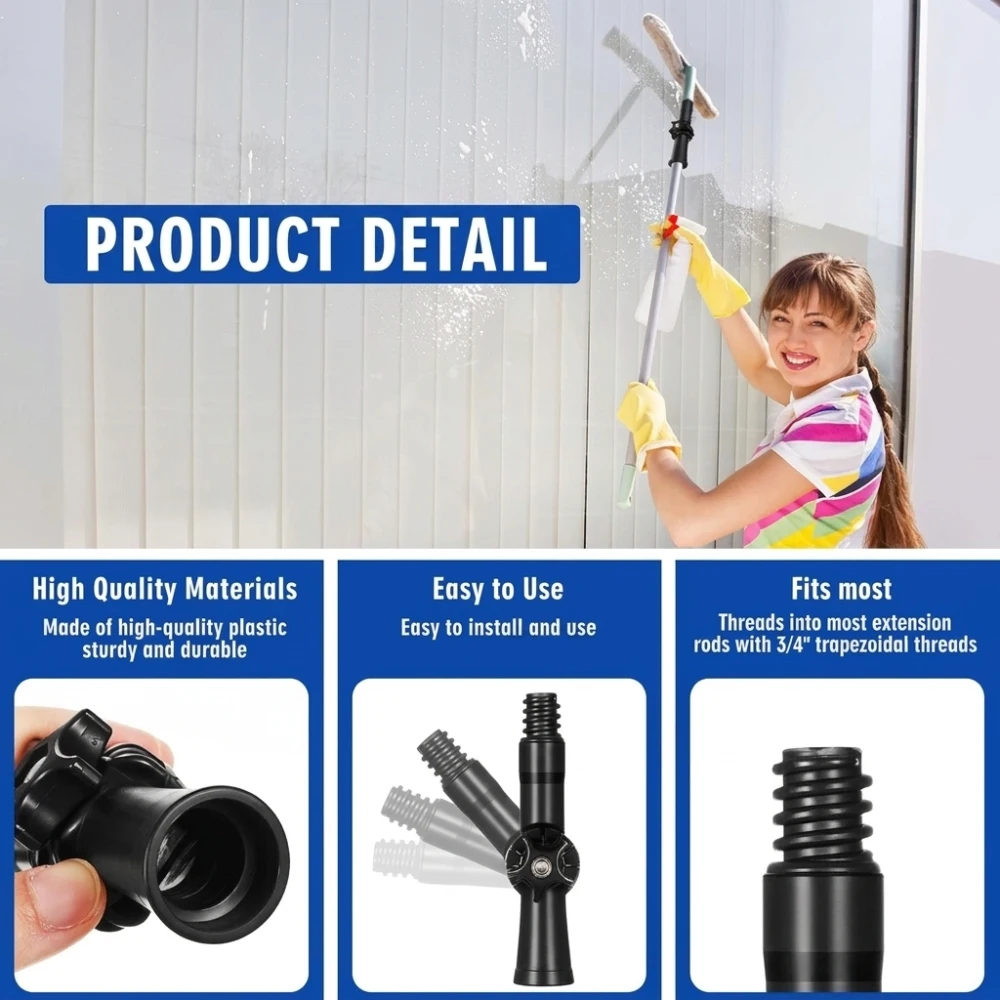 Adjustable Swivel Joint Extension Rod For Paint Roller Tool Efficient High Reach Cleaning Equipment For Wall And Roof