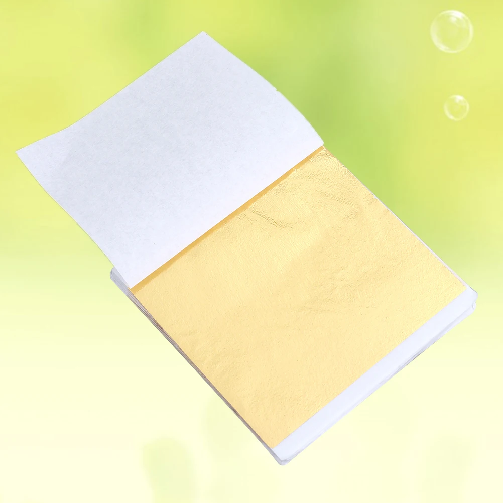 50 قطعة الذهب احباط الديكور 8x8.5 سنتيمتر احباط ورقة ورقة لامعة تقليد الذهب ورقة ل الطين الأظافر لوحات التماثيل جدار ديكور #5