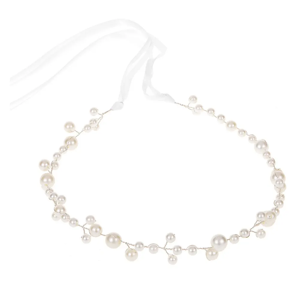 

Элегантный свадебный головной убор с имитацией жемчуга, повязка для волос для невесты на свадьбу и помолвку, шикарный дизайн в стиле «чистота»