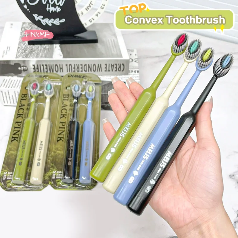 

2Pcs Ultra-Fine Soft Hard Bristle Toothbrush Set for Adults Deep Cleaning Mouth Clean Toothbrush for Whitening Teeth