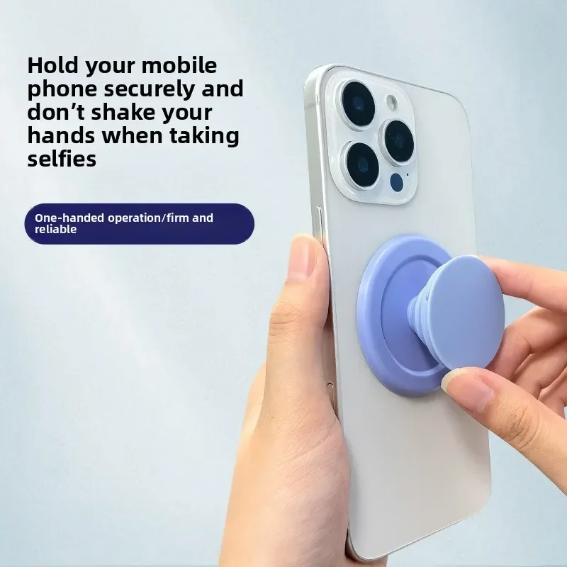 

Cute Candy Solid Round Phone Grip Holder Wireless Charging Finger for Magsafe Magnetic Retractable Airbag Bracket Stand