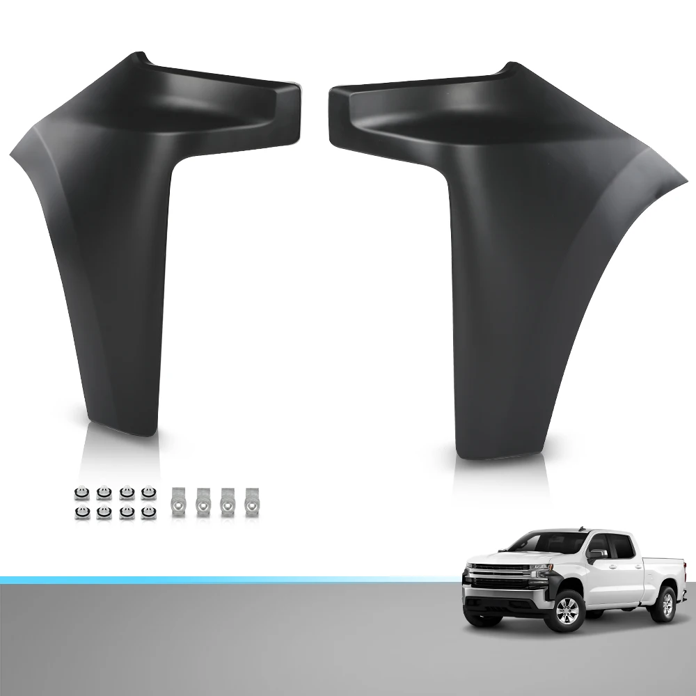 

2 шт. удлинитель переднего бампера автомобиля, подходит для Chevy Silverado 1500 2019-2022 Gm1016110, Gm1017110, левая и правая сторона полипропиленового пластика