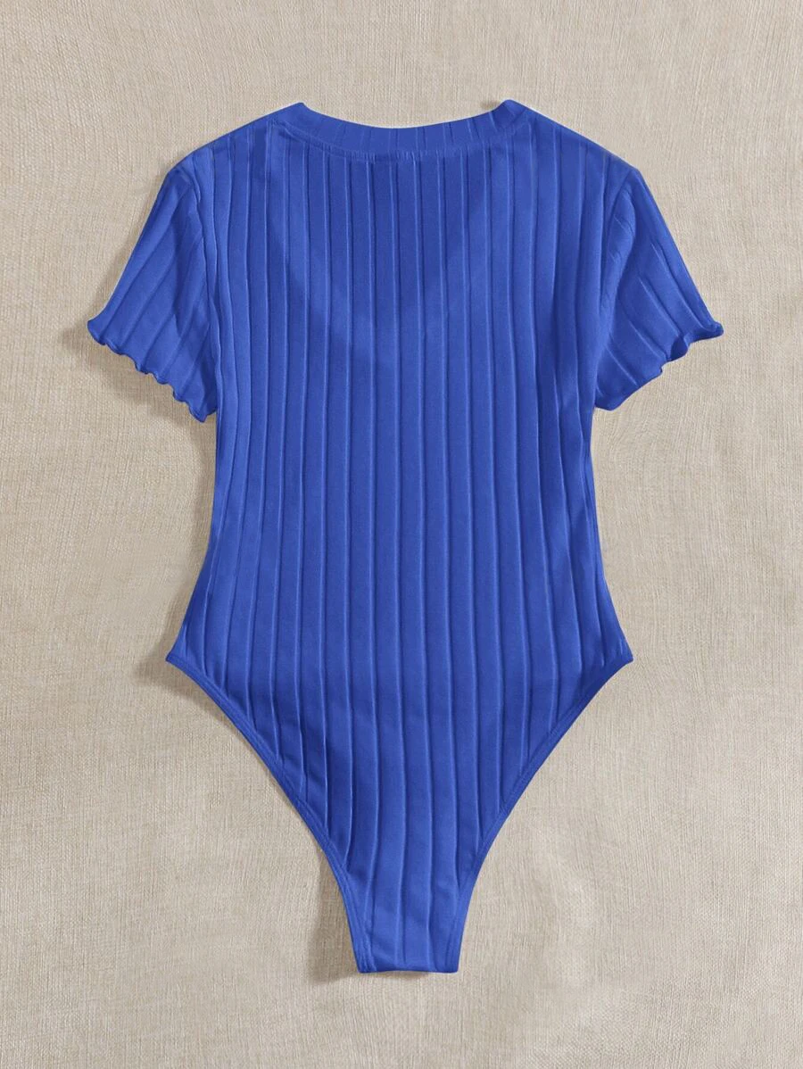 Neues kurzärmeliges, schmales T-Shirt mit V-Ausschnitt, sexy und vielseitiger, eng anliegender Jumpsuit. – Detail 31