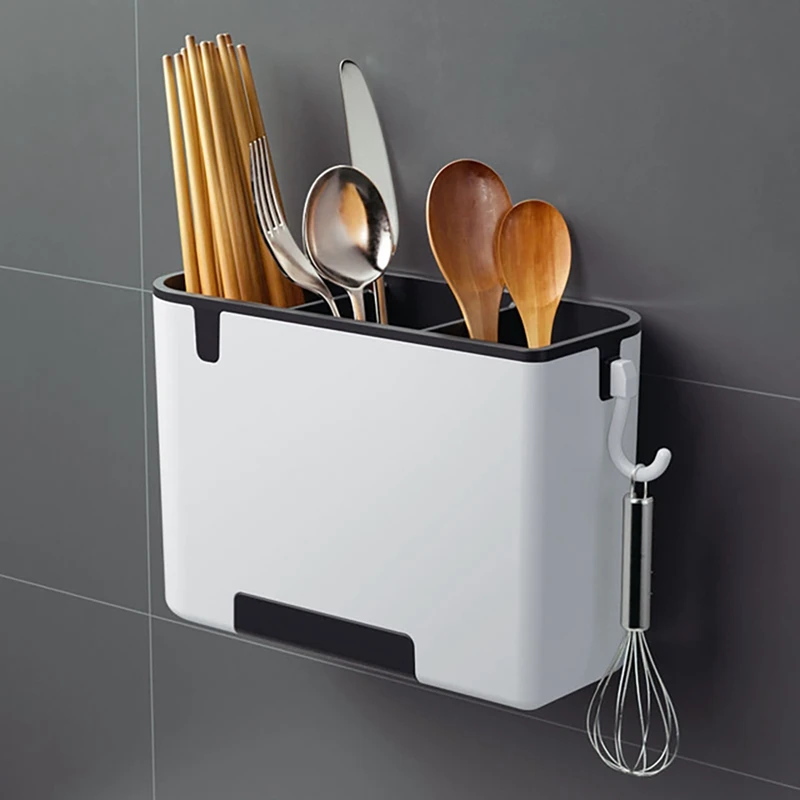 Multifunctional Spoon Fork Knief Chopstick Drain Holder Kitchen Storage Shelf Plastic Shelf Box Cutlery Organizer