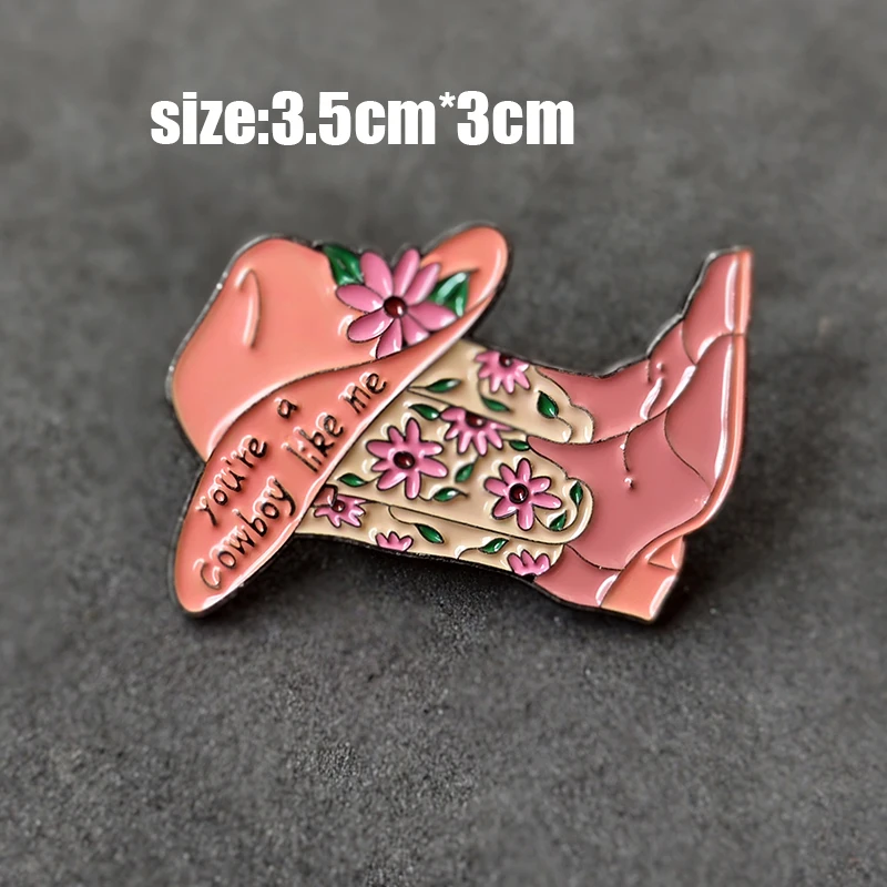 Music Song Brooch Cowboy Hat Flower Boots Badge Clothing Bag Accessories Fan Small Gift