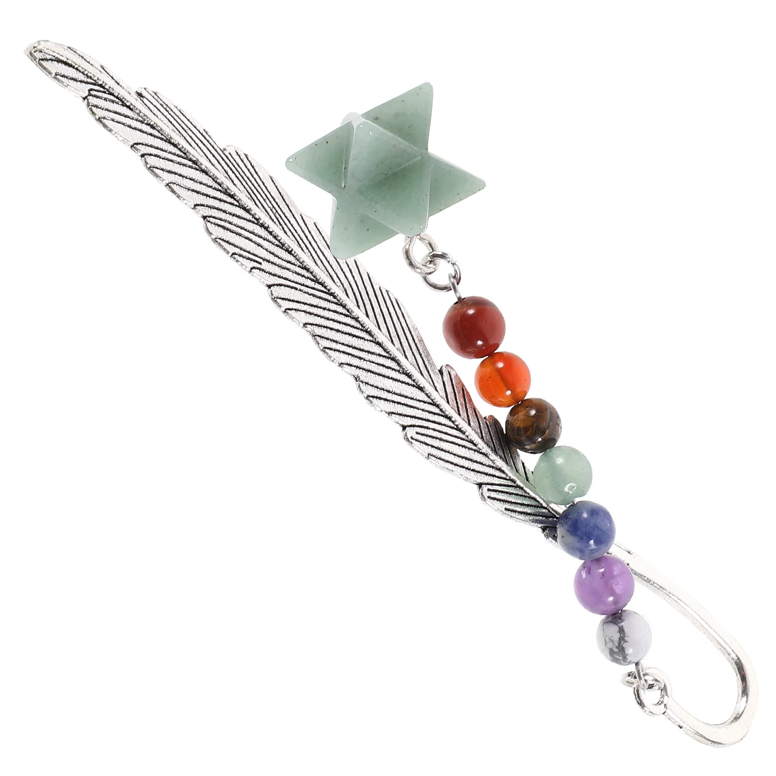 Colorful Merkaba Pendant Metal Bookmark (white Crystal) Markers Craft Reading Bookmarks Rough Vintage Decor