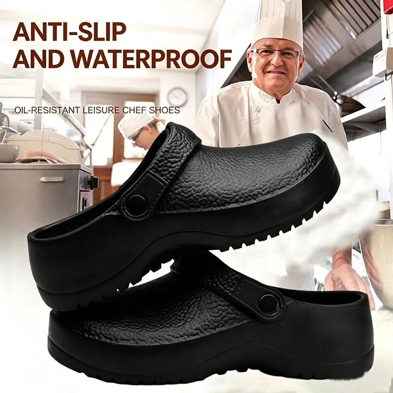 

2026 Men Women EVA Sandals Light Couples Garden Clog Anti-Slip Work Shoes Waterproof Chef Shoes Comfortable Slippers for Kitchen