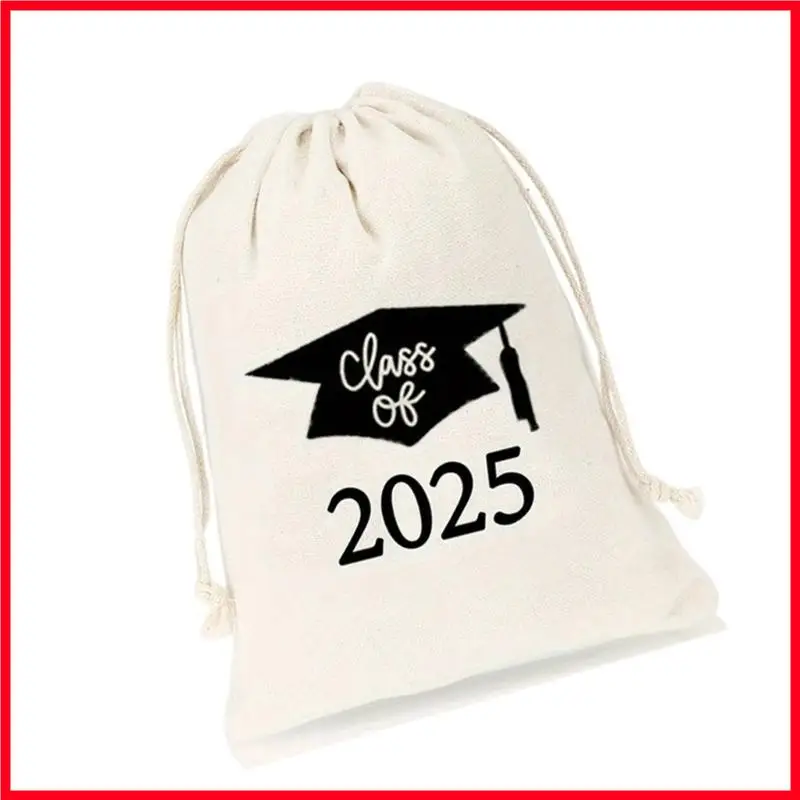 

F3MF 2025 Graduation Present Bags Canvas Drawstring Bags Graduation Bag