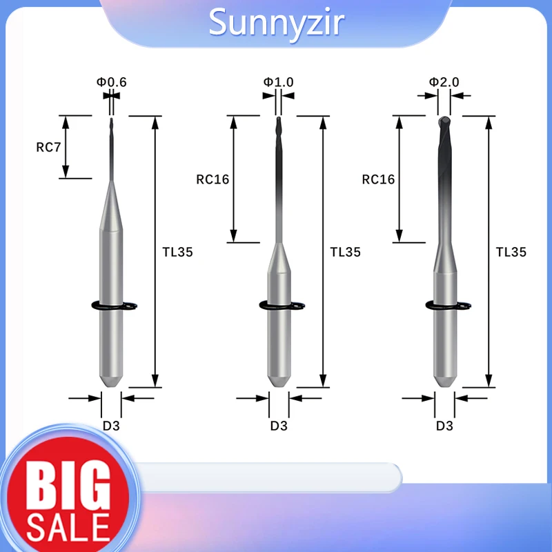 

Sunnyzir Dental Lab VHF 0.6/1.0/2.0mm DC & DLC optimal tungsten carbide material and stainless steel Milling Burs