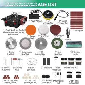 2 in 1, 150W Tischschleifer Kit, variable Geschwindigkeit, Bankkreissäge, 30 mm tief, mach es selbst, Schneidemaschine und Schleifen 6 Hauptverkaufstabelle Rundschreiben Serra de Bench - №1