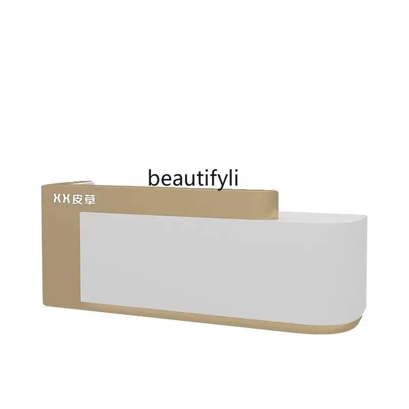 A4567 Company front desk reception desk light luxury beauty salon checkout page simple clothing store bar