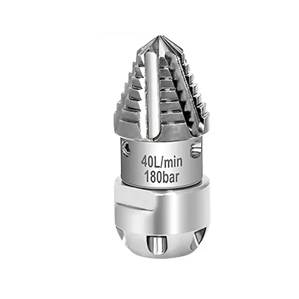

1/2" High Pressure Stainless Steel Spray Rotating Sewer Cleaning Nozzle Pipe Sewage Jetter Nozzle
