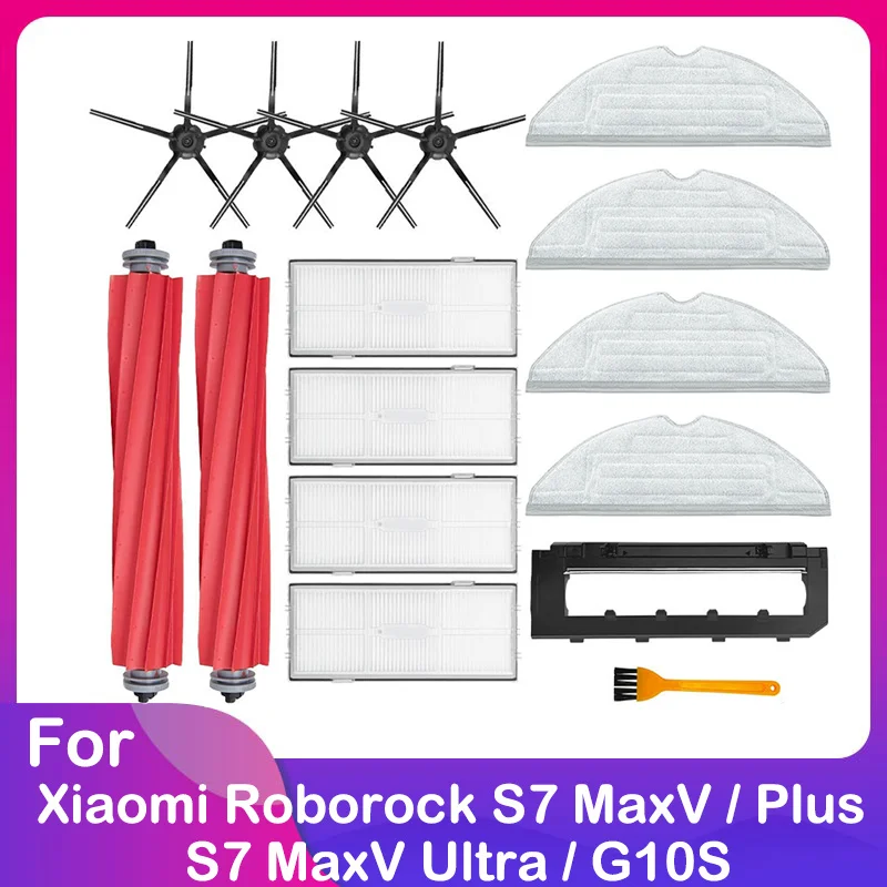 For Xiaomi Roborock S7 MaxV / S7 MaxV Plus / S7 MaxV Ultra / G10S Vacuum Main Side Self-cleaning Brush Hepa Filter Mop Dust Bag