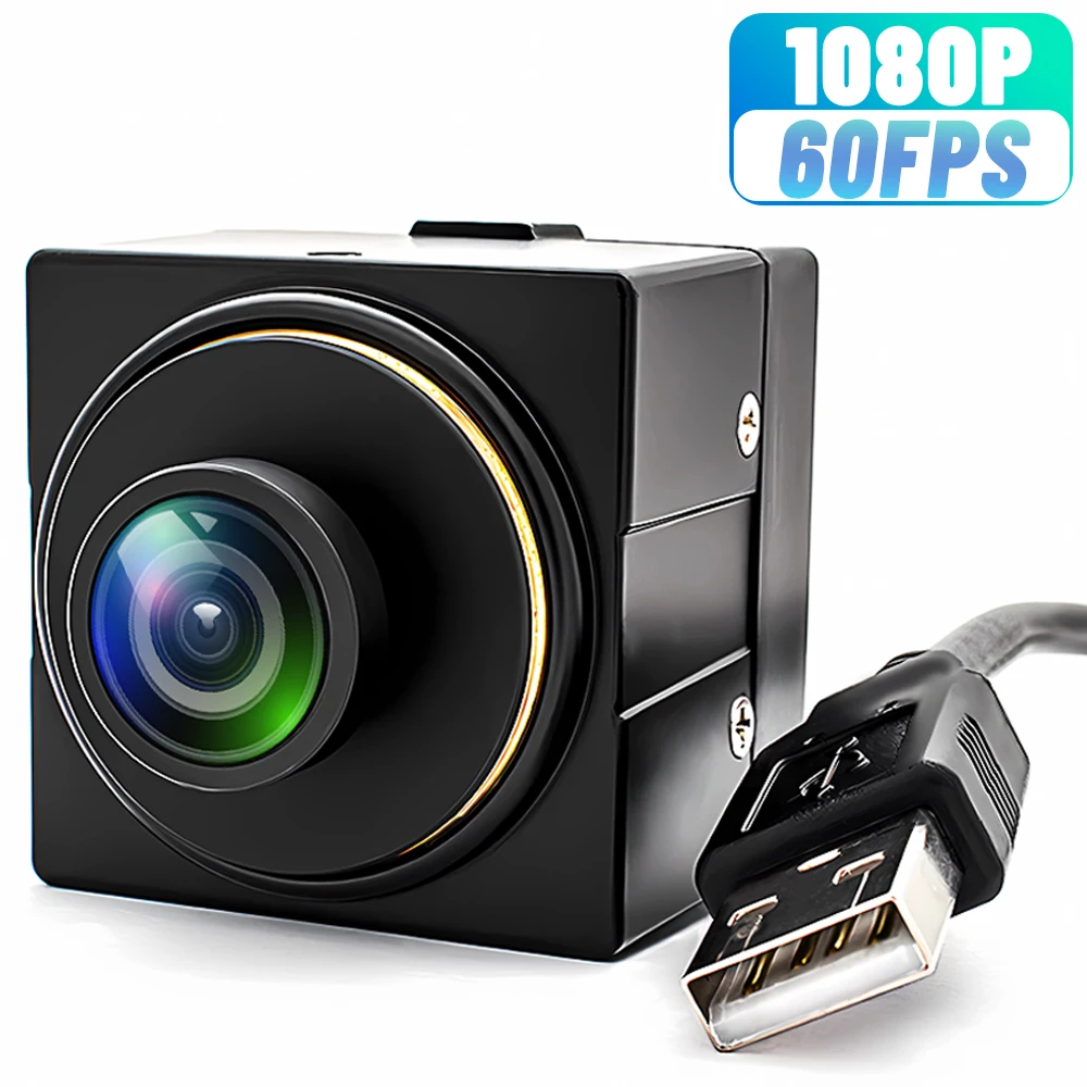 

WGWK 1080P Full HD 60FPS USB Camera High Speed UVC Plug Play PC Webcam 1.8mm 119° M12 Lens For Golf Swing Machine Vision System