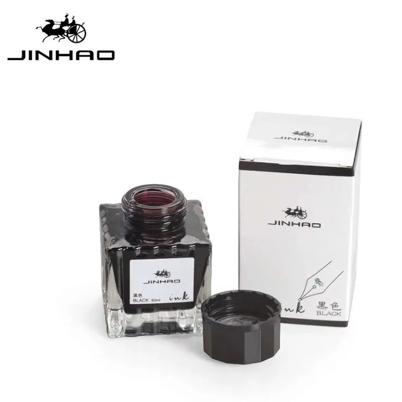 1 Bottle Jinhao 5001 Premium 50ml Fountain Pen Ink, Black, Blue, Blue Black, Smooth Writing, Suitable for Calligraphy Pen