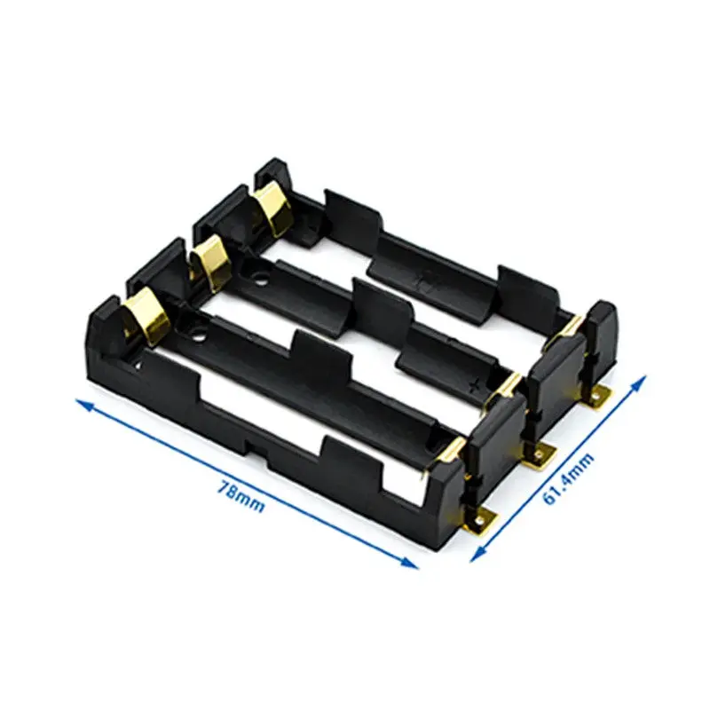 2pcs 18650 SMT Battery Holder 1x2x3x4x 18650 SMD Battery Box Storage Case Container Power Bank With Bronze Pins Rechargeable view 4