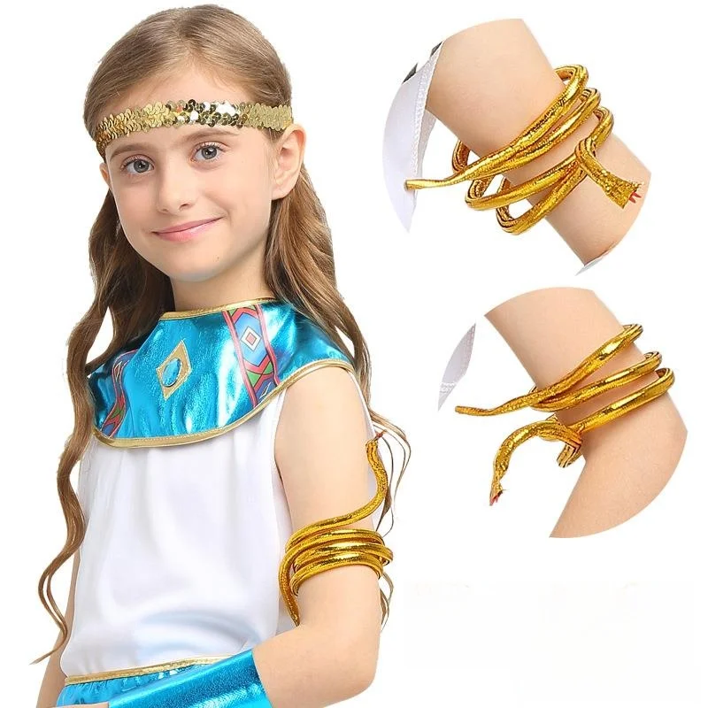 باروكة ملكة الهالوين، زي تنكري للحفلات والنوادي الليلية، قبعة فرعون برأس ثعبان، زي تقليدي للنساء