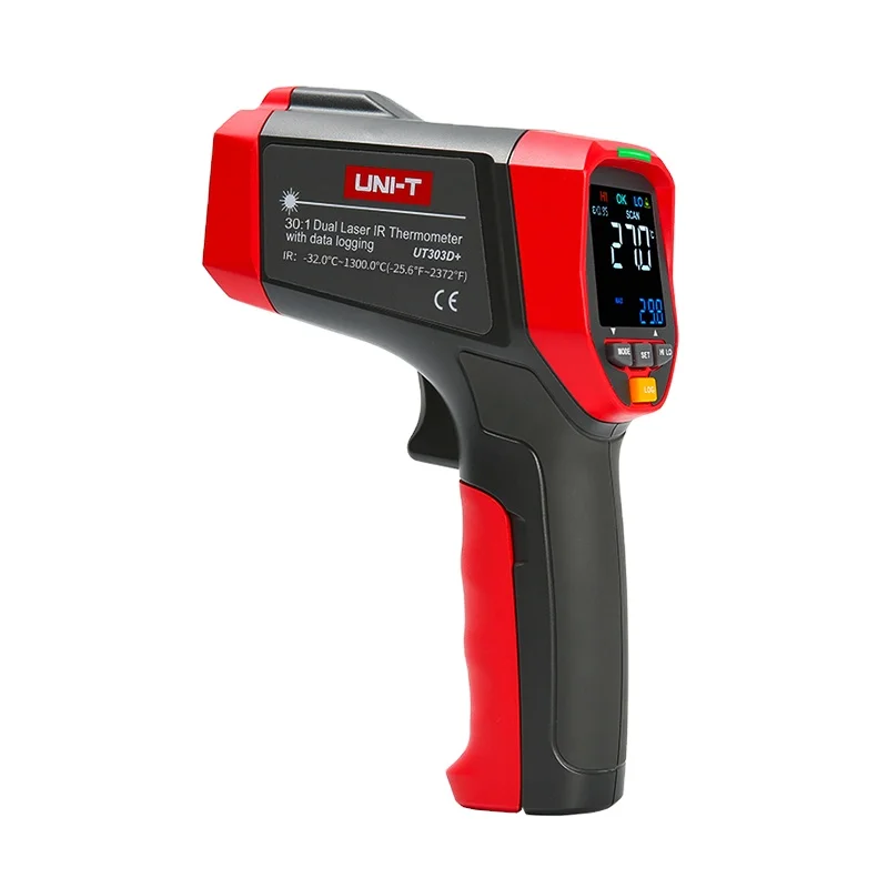 UNI-T Digital Infrared Thermometer UT303D+ Industrial Non-contact Thermometers Laser Temperature Meter Gun -32℃-600℃ Data Hold