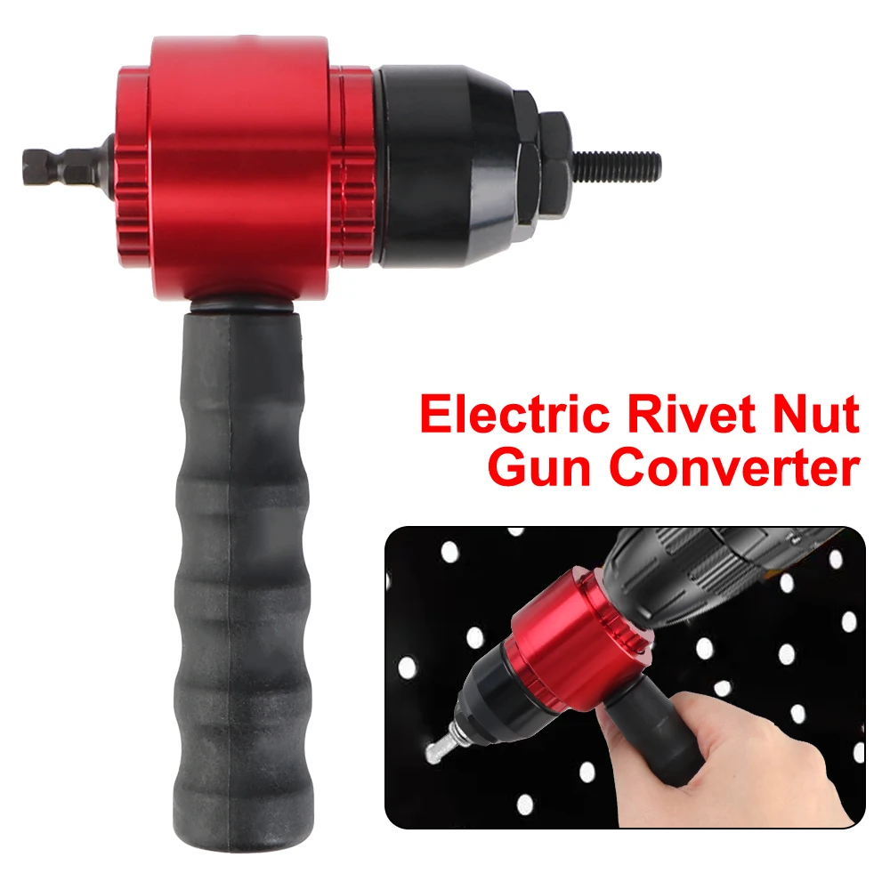 DIY Home Nut Riveting Machine Industrial Grade Electric Rivet Nut Gun Converter M3 M4 M5 M8 Plug-in Nut Quick Riveting Tool