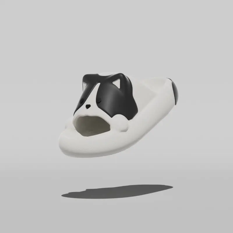 Women's Cartoon Dog Pattern Slip-resistant EVA Bathroom Slides, Breathable Summer Sandals_voghion.com