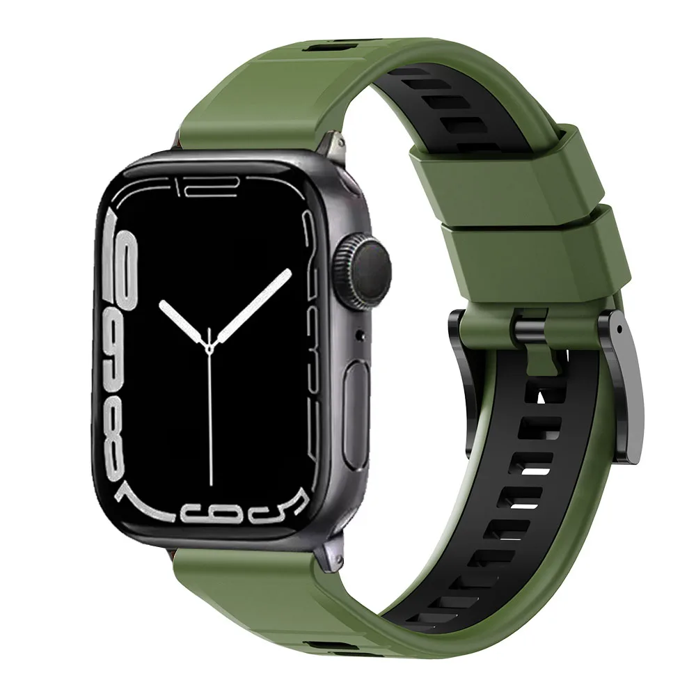 Sports Silicone Band for Apple Watch Series 11/10/9/SE/8/7/6/5 Ultra 3 2 1 49mm/46mm/45mm/44mm/42mm Strap Wristband Watchband