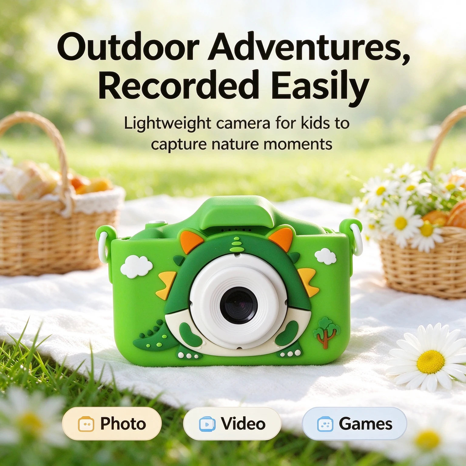 1080P Kids Camera Dual Lens Selfie Digital Camera for Children 12 Pink Styles Video Recorder Toy with Silicone Case Birthday Gif