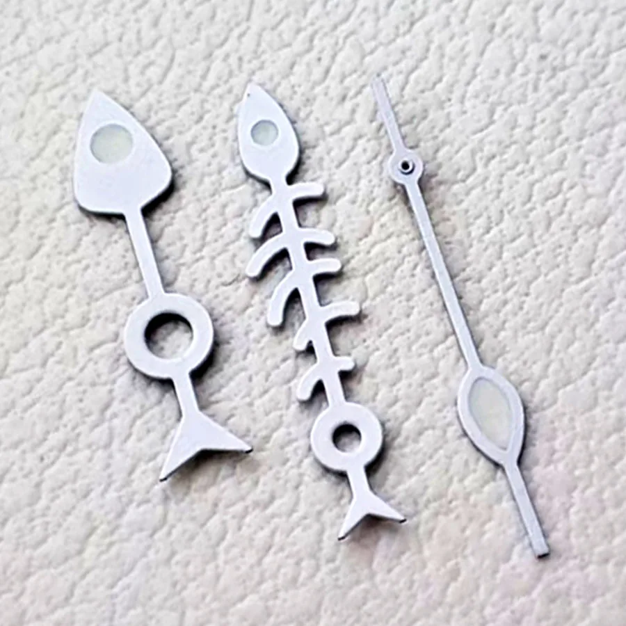 NH35 Hands Modified Watch Hands Personalized Fishbone Hands Three Pin Blue Luminous Hands Suitable For NH35 NH36 4R 7S Movements