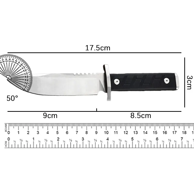 Outdoor survival straight knife camping portable high hardness portable knife wilderness survival multi-purpose knife