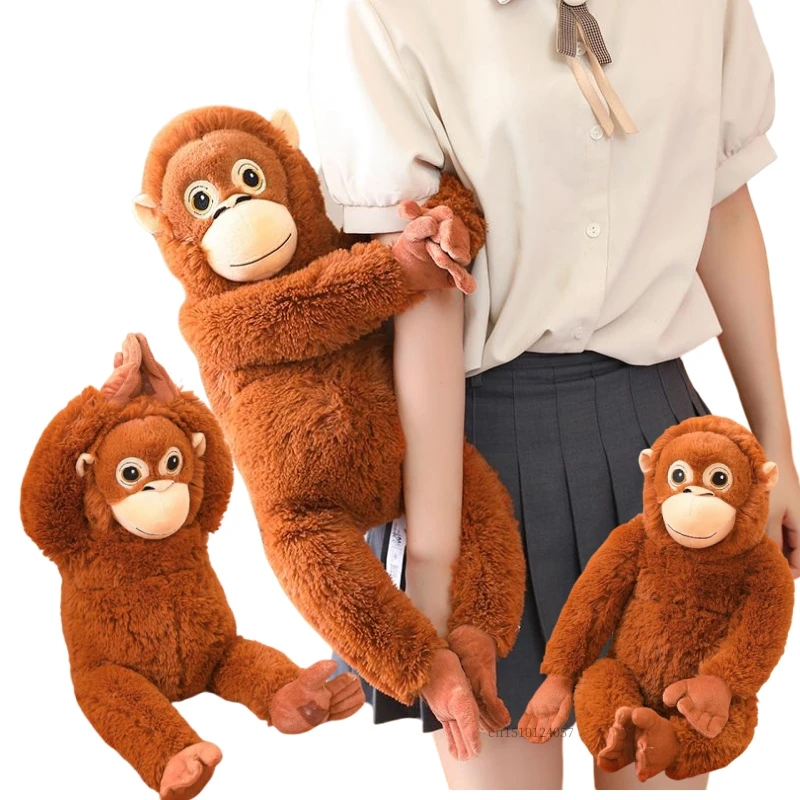 2024 Simulation 65cm Stuffed Animals Monkey Orangutan Doll Super Soft Plush Toys  Anime Cartoon Birthday Gifts Home  Decor