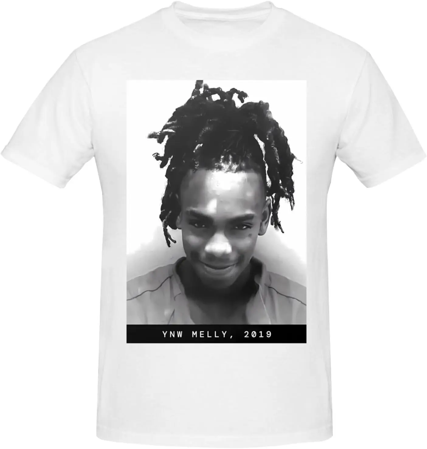 Ynw Music Melly Shirt for Man Fashion Novelty Graphic Short Sleeve Tshirt Crew Neck Cotton Tee Tops Black