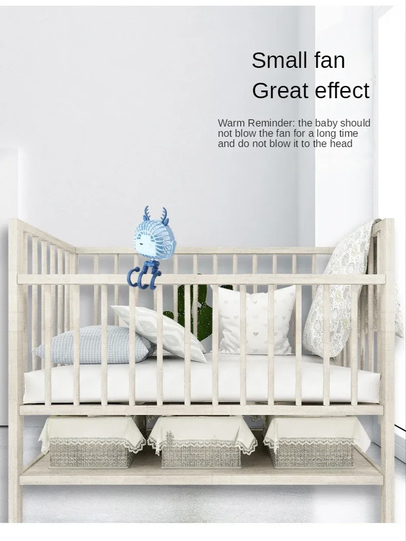 1 pièces nouvelle mode créative Usb poussette poulpe silencieux petit ventilateur Portable Variable bébé poussette trépied bureau pince ventilateurs