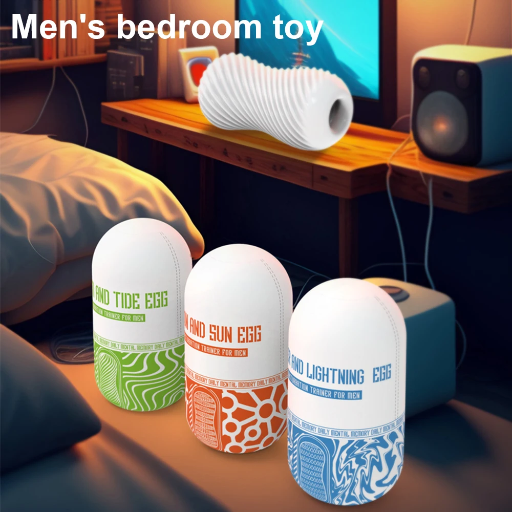 Male Masturbator Cup Portable Penis Trainer Penis Massage Adult Sex Toys Stretchy Portable Stimulator Real Vaginal Blowjob Cup view 4