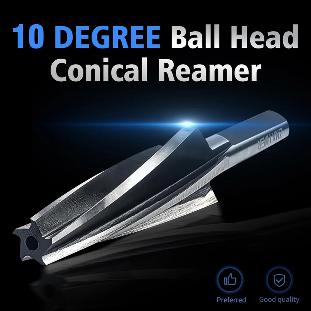 10 Degree Ball Joint Tapered Reamer, Tapered Ball Joint Reamer for 1-1/2 Inch Foot Taper for Fitting Ball Joints Tie Rod