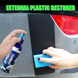 Car Plastic Restore Coating Agent Auto Plastic Rubber Exterior Repair Clean Refresh Restoration Agent Black Shine Seal Brighten