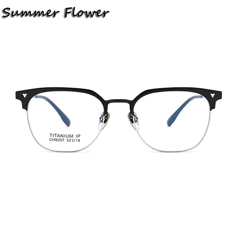 

Men Retro Optical Prescription Glasses Frame Aluminum Magnesium Titanium Women Eye Brow Style Eyeglasses Spectacle