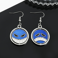 ONE PIECE Portgas·D· Ace Earring for Women Men Anime Metal Jewelry Rotating Pendant Charm Gift Cosplay Prop
