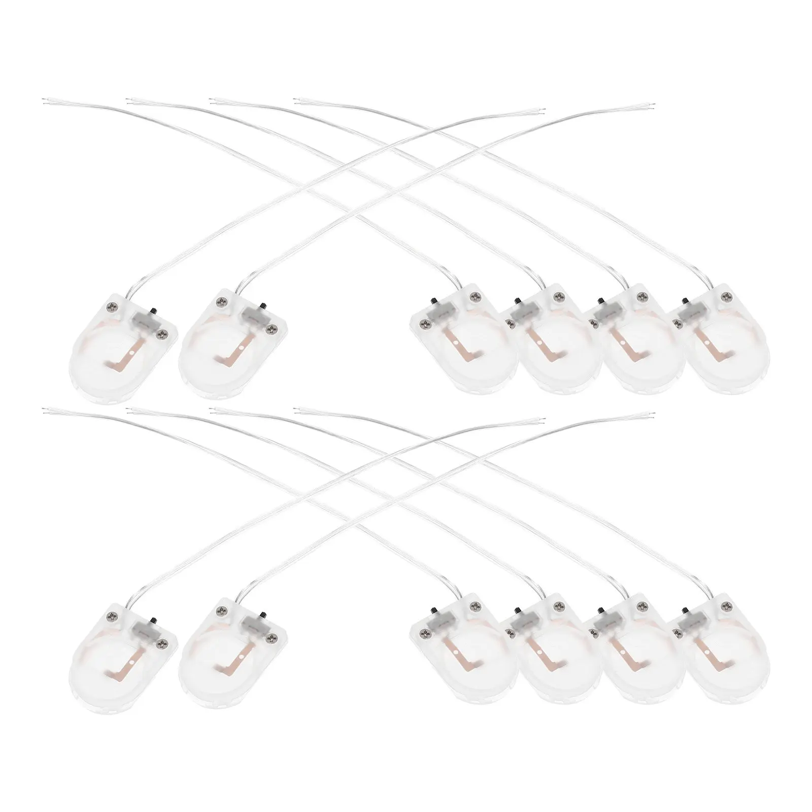 12Pcs Coin Button Battery Holder Single Case Transparent Flip Cover Electric Equipment Supply Mini Battery Box