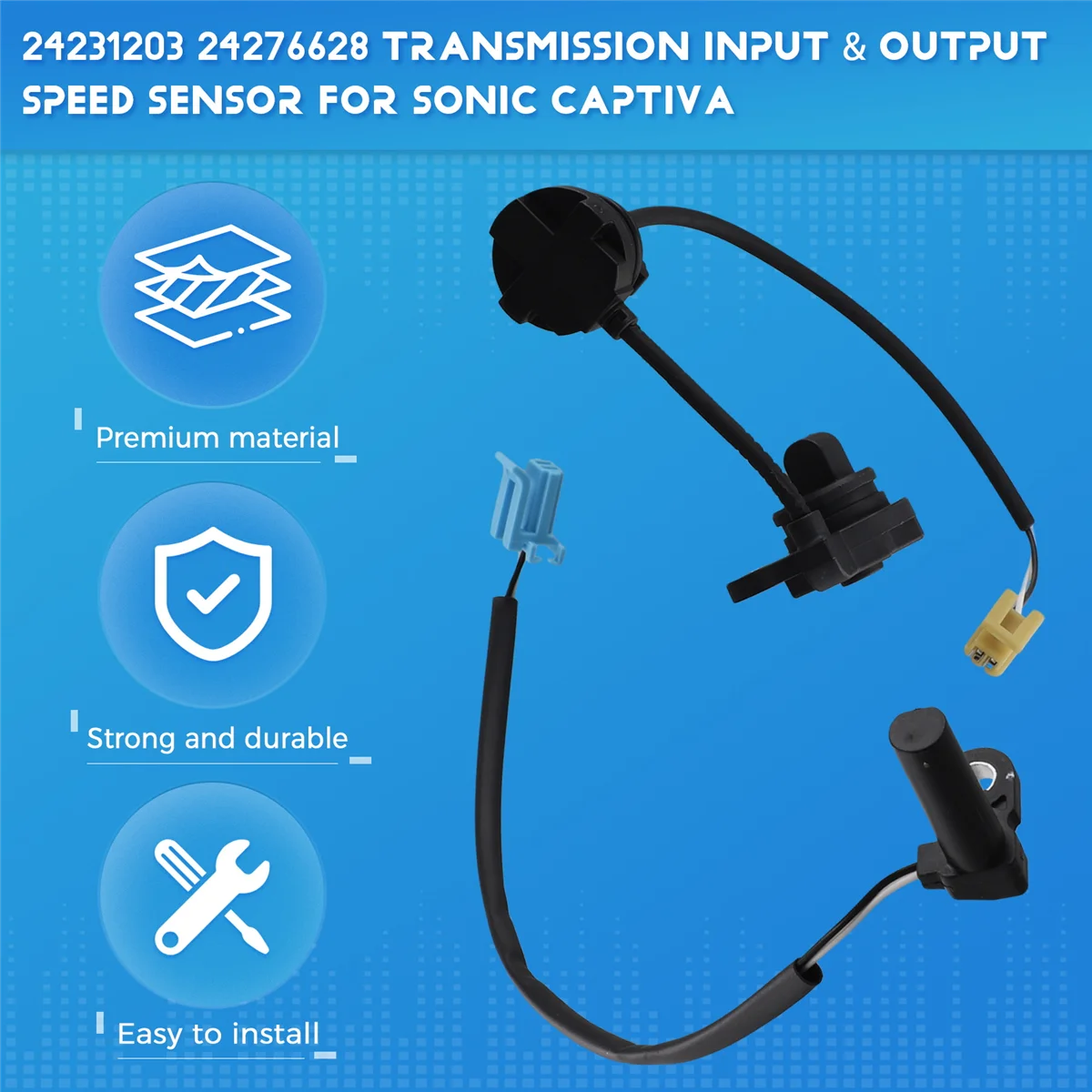 Transmissão Input and Output Speed Sensor, Sensor de velocidade para Chevrolet Cruze, Sonic, Captiva, 24231203, 24276628