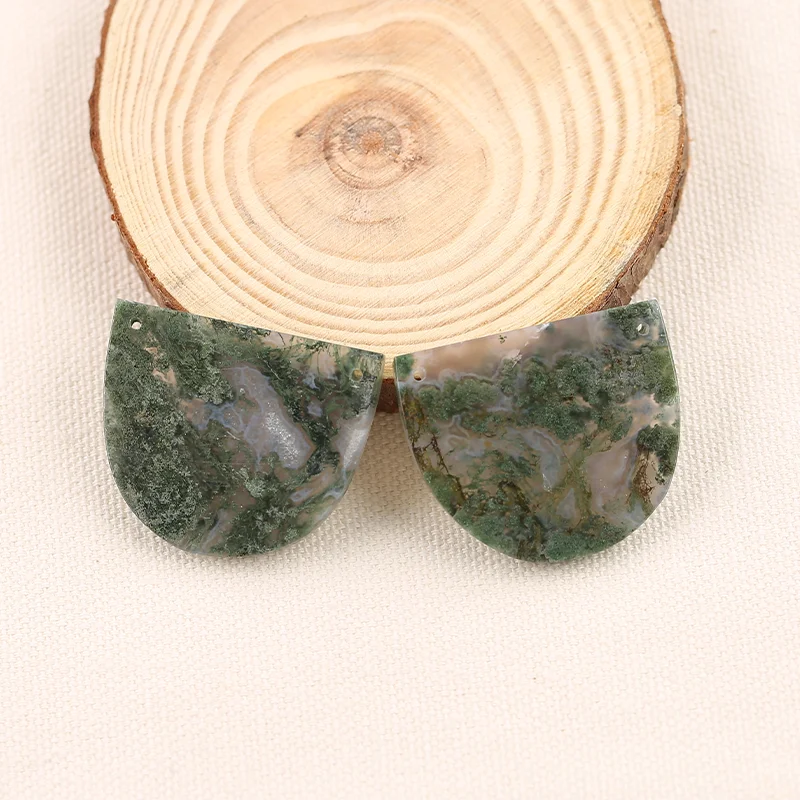 

Серьги B&F из мохового агата, бусины для изготовления ювелирных изделий, бусины из натурального камня ручной работы, камни для изготовления ювелирных изделий