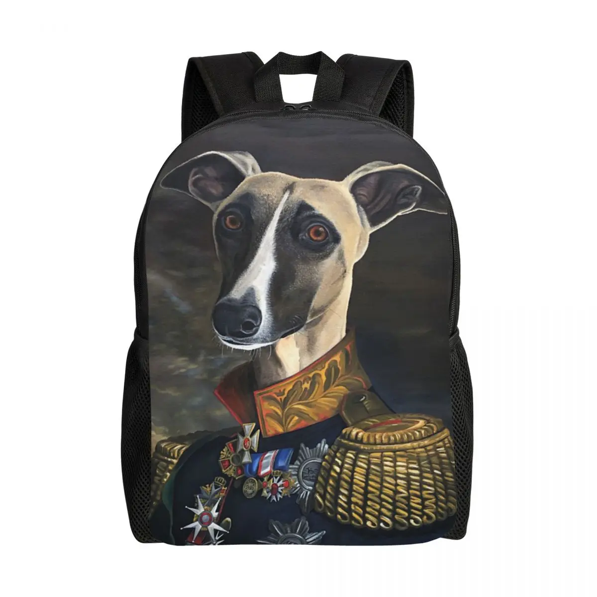 

Greyhound Hound Portrait Laptop Backpack Men Women Casual Bookbag for College School Students Whippet Sighthound Dog Bag