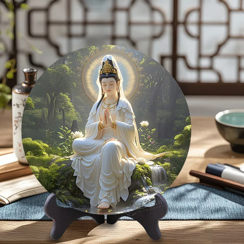 Cz guanzizai guanyin bodhisattva blesses the peace of the living room, entrance hall, study, photo frame, buddhist hall table