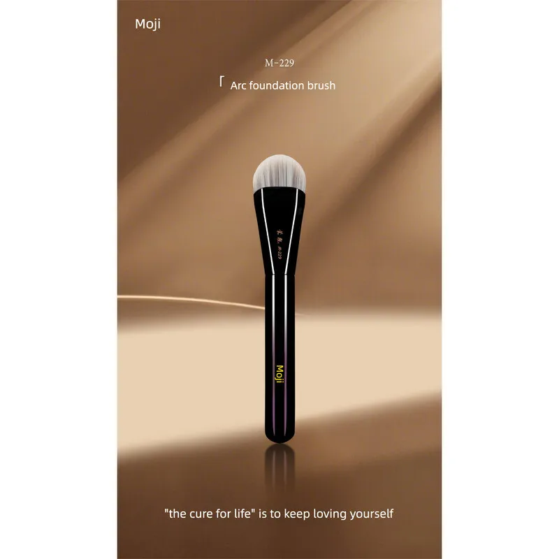 

Moji M229 Arc Foundation Brush, Tongue-shaped Flat Head, No Powder Intake, No Residue Foundation Liquid Brush, Makeup Brush
