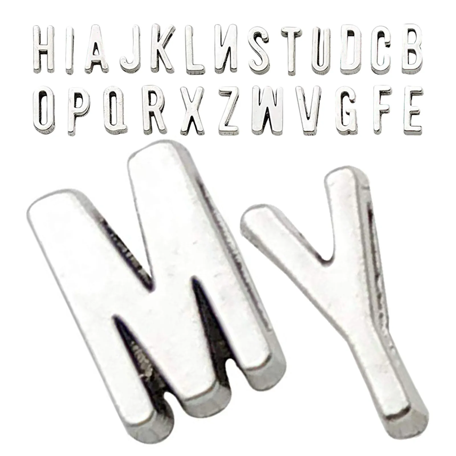 

26 шт. бусин-букв алфавита (A-Z) для создания модных подвесок, украшений, браслетов, ожерелий, декора для свитеров, поделок и подарков