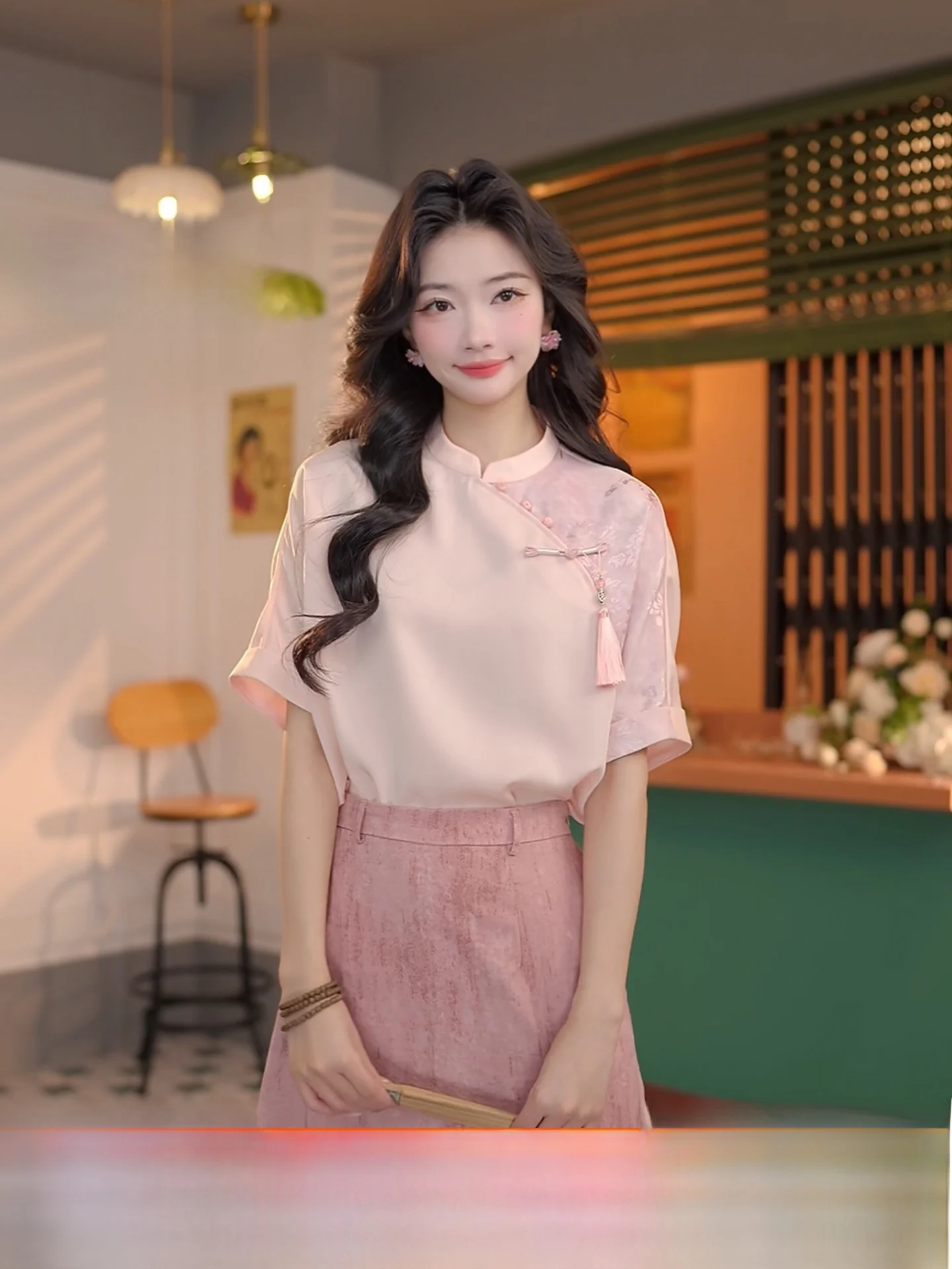 

Chend ort Sve Silk Satin Women's T-irt Loose Fit Thin Summer New Chinese Sle Mianzi Upper Apparel Commute Sle