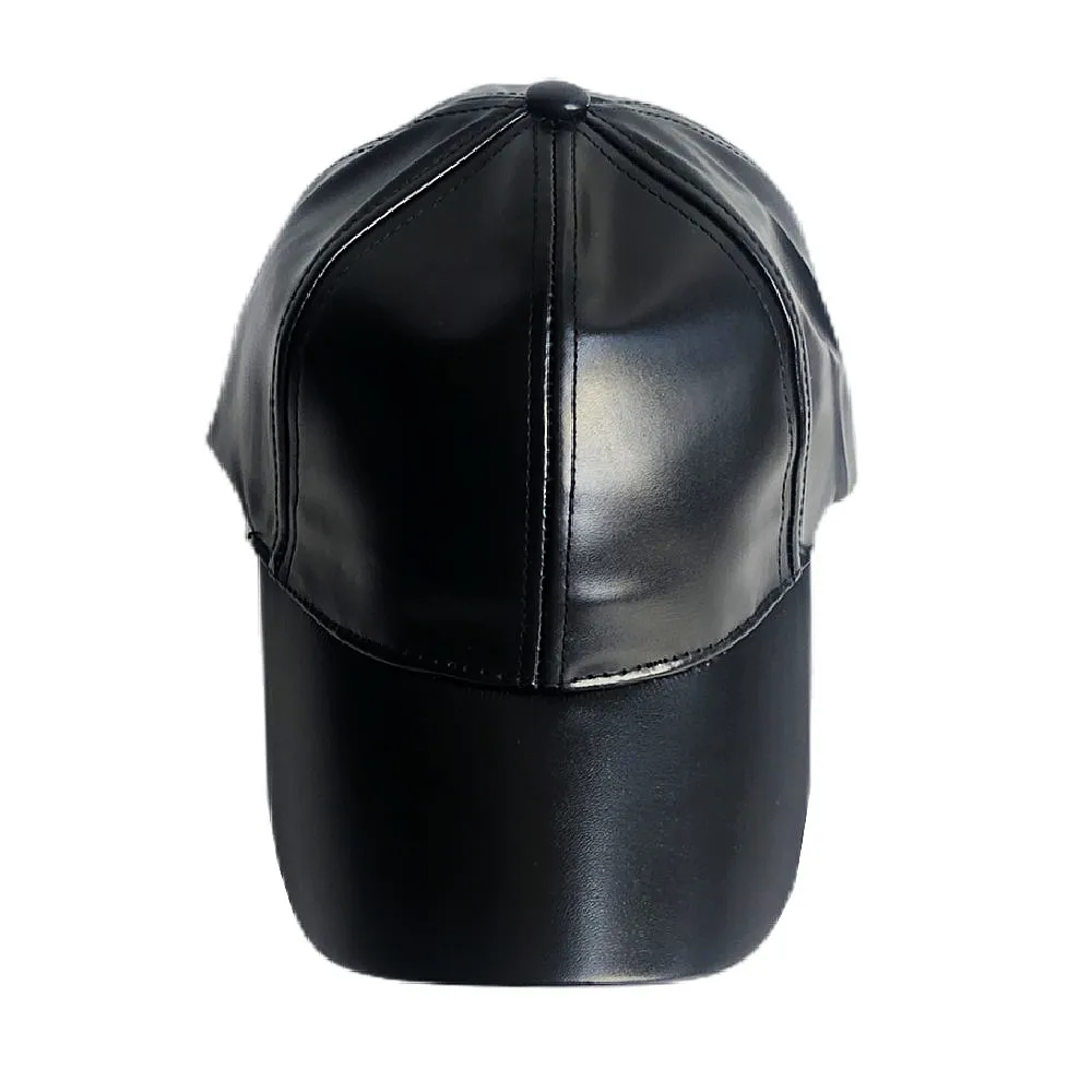 PU Leather Baseball Cap Macaron Color Duck Tongue  Shading Hip-Hop Hat Men and Women Outdoor Wild